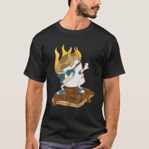 T-shirt Dabbing Marshmallow Smores   Cool Camping Da