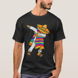 T-shirt Dabbing Mexicaine Poncho Chemise Cinco De Mayo Cos