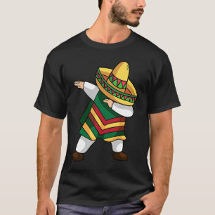 T-shirt Dabbing Mexicaine Poncho Cinco De Mayo Costume