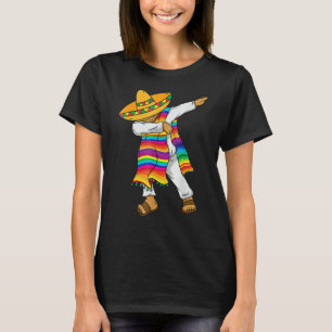 T-shirt Dabbing Mexicaine Poncho Cinco De Mayo Costume Tee