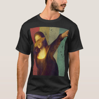 T-shirt Dabbing Mona Lisa Professeur d'art rétro