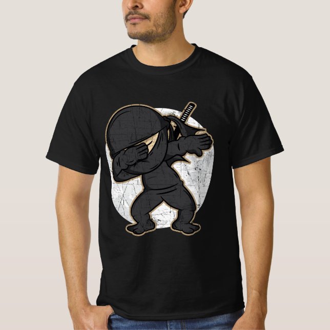 T-shirt Dabbing Ninja - Arts Martiaux Ninja Guerrier (Devant)