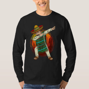 T-shirt Dabbing Parti Mexicain Poncho Cinco De Mayo Sombre