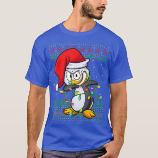 T-shirt Dabbing Penguin Bird Xmas Lights Ugly Penguin Chri