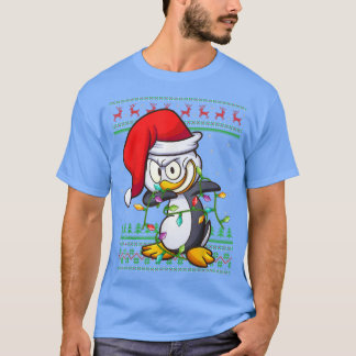 T-shirt Dabbing Penguin Bird Xmas Lights Ugly Penguin Chri