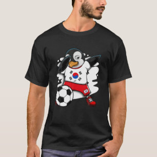 T-shirt Dabbing Penguin Corée du Sud Soccer Fan Jersey Pie