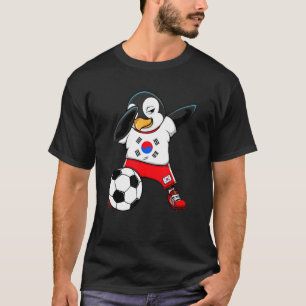 T-shirt Dabbing Penguin Corée du Sud Soccer Fan Jersey Pie