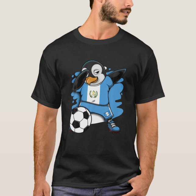 T-shirt Dabbing Penguin Guatemala Fans de football Jersey  (Devant)
