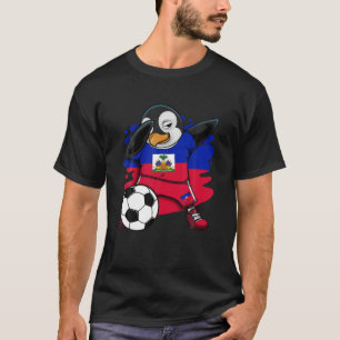 T-shirt Dabbing Penguin Haïti Fans de football Jersey Drap