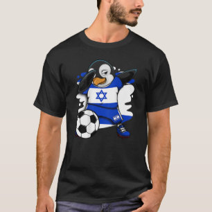 T-shirt Dabbing Penguin Israel Soccer Fans Jersey Football