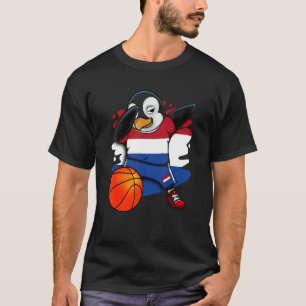T-shirt Dabbing Penguin Pays-Bas Fan Jersey