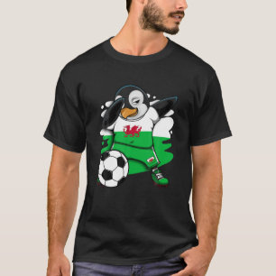 T-shirt Dabbing Penguin Pays de Galles Fans de football Je