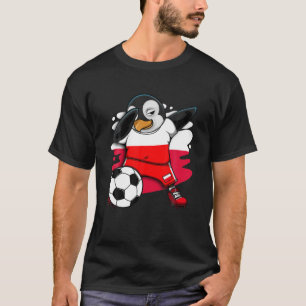 T-shirt Dabbing Penguin Pologne Fans de football Jersey Fo