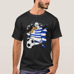T-shirt Dabbing Penguin Uruguay Fans de football Jersey Fo