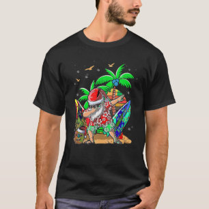 T-shirt Dabbing Père Noël Noël en juillet Enfants Hawaiian