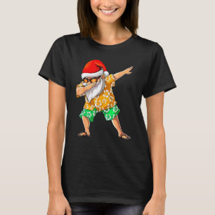 T-shirt Dabbing Père Noël Noël En Juillet Hommes Tropical