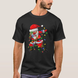 T-shirt Dabbing Père Noël Pour Garçons Filles Filles Feux