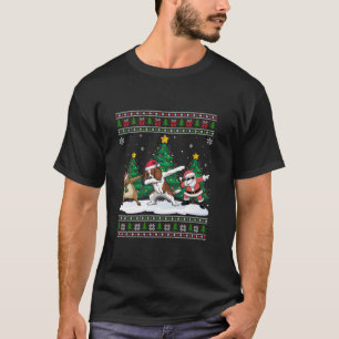 T-shirt Dabbing Père Noël Reindeer Boykin Spaniel Dog Tree