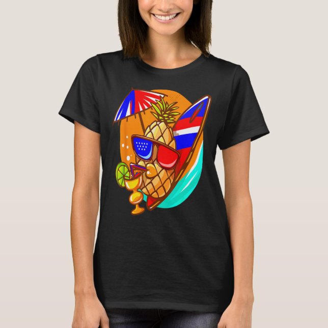 T-shirt Dabbing Pineapple Sunglass Aloha Beaches Hawaii My (Devant)
