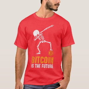 T-shirt Dabbing Pirate Skeleton Bitcoin Est Le Futur Cryp