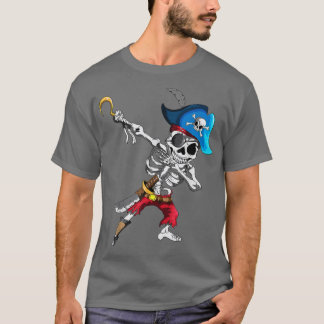 T-shirt Dabbing Pirates Skeleton Eye Flap Pirate Ship Hall