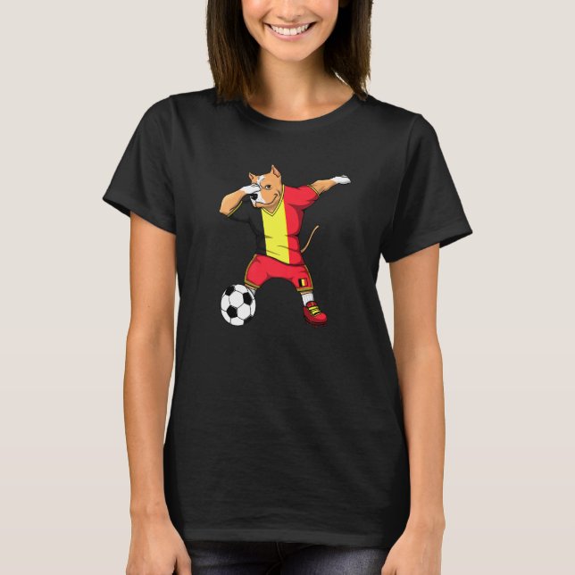 T-shirt Dabbing Pitbull Belgique Fans de football Jersey B (Devant)