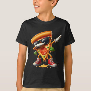 T-shirt Dabbing Pizza Slice Dancing Pizza Lover Garçon drô