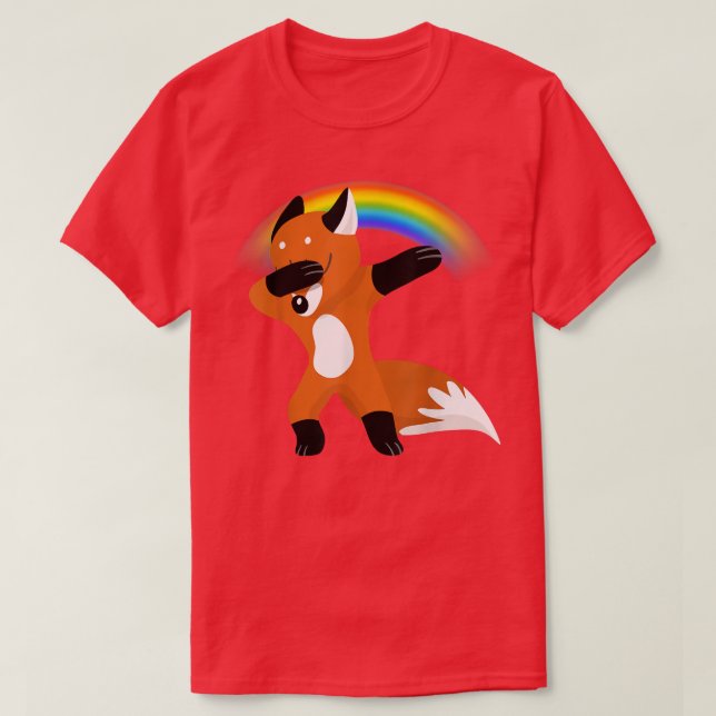 T-shirt Dabbing Pour Rainbow LGBT (Design devant)