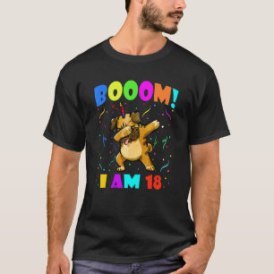 T-shirt Dabbing Pugicorn Booom! J'ai 18 ans Garçons Filles