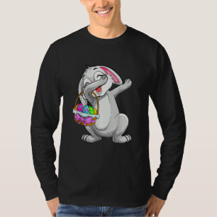 T-shirt Dabbing Rabit Cute Bunny Avec Oeufs Pâques Dab Gar