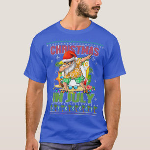 T-shirt Dabbing Santa Christmas in July Summer Beach Vacat