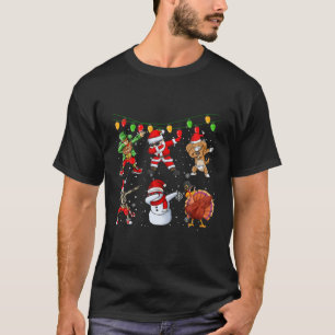 T-shirt Dabbing Santa Claus Turquie Chien Amis Drôle Noël
