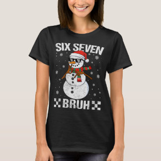 T-shirt Dabbing Santa Snowman 6 7 Meme Christmas Six Seven