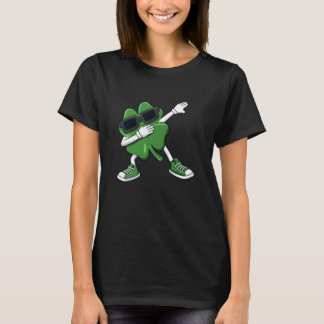 T-shirt Dabbing Shamrock St Patrick's Day Boys Girls Kids