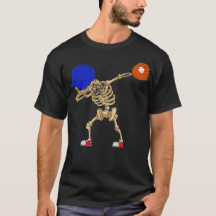 T-shirt Dabbing Skeleton Baseball Funny Halloween Garçons 