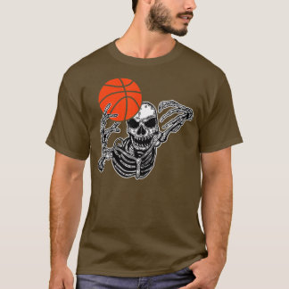 T-shirt Dabbing Skeleton Basketball drôle Halloween Dab Da