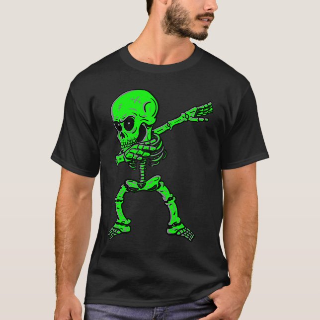 T-shirt Dabbing Skeleton  Dab Dance Skeleton Costume Hallo (Devant)