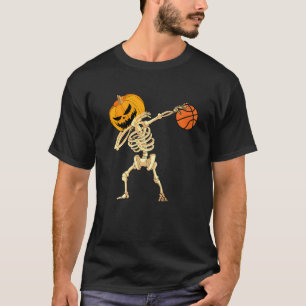 T-shirt Dabbing Skeleton Halloween Costume de basket Maman