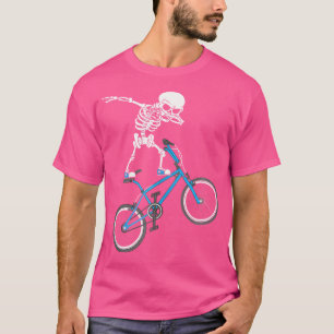 T-shirt Dabbing Skeleton Mtb Vélo Bmx Amusant