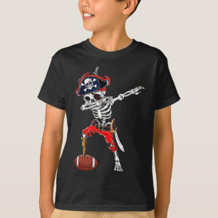 T-shirt Dabbing Skeleton Pirate Et Football Ll Halloween C