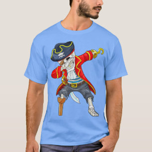 T-shirt Dabbing Skeleton Pirate Halloween Costume Jolly Ro