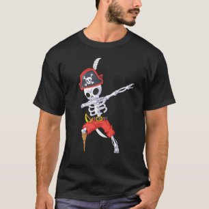 T-shirt Dabbing Skeleton Pirate Jolly roger