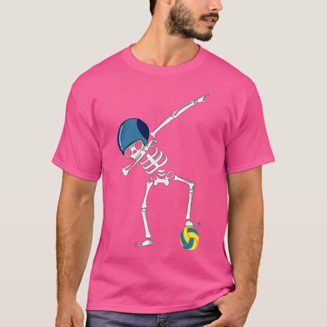 T-shirt Dabbing Skeleton Shirt Water Polo Joueur Sport À (Devant)