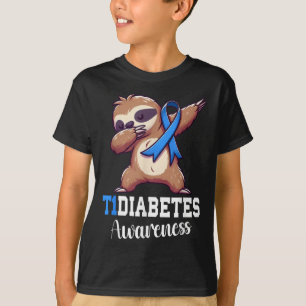 T-shirt Dabbing Slots Sensibilisation au diabète Type 1 Di