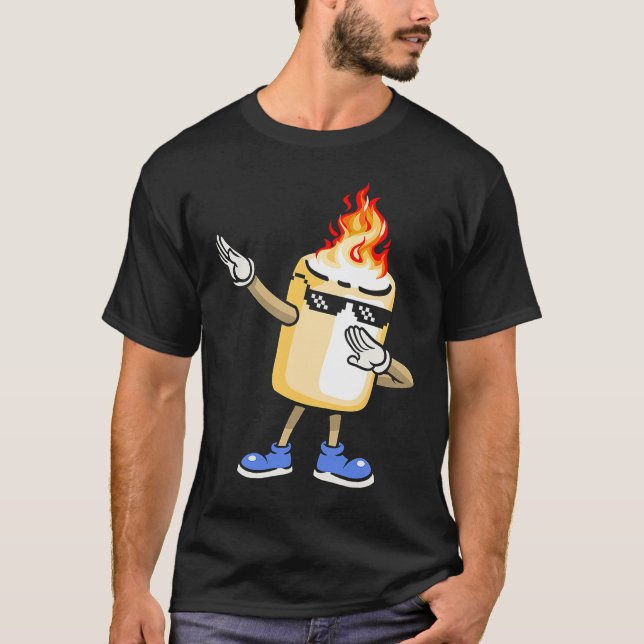 T-shirt Dabbing Smores Marshmallow Dab Dance Camping (Devant)