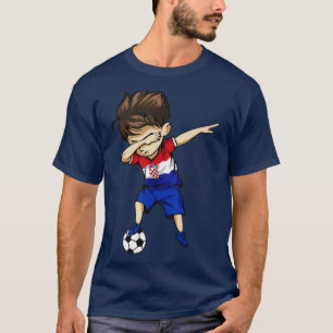 T-shirt Dabbing Soccer Boy Croatie Jersey Football croate