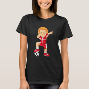 T-shirt Dabbing Soccer Boy Danemark Jersey Meilleur pied d