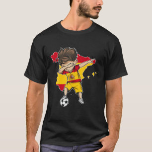 T-shirt Dabbing Soccer Boy Espagne Jersey - Espagne Carte 