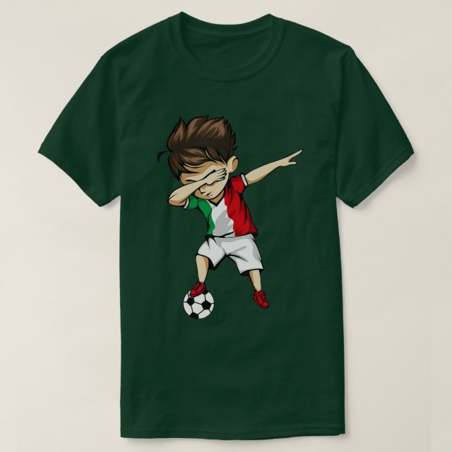 T-shirt Dabbing Soccer Boy Italie Jersey - Football italie (Design devant)