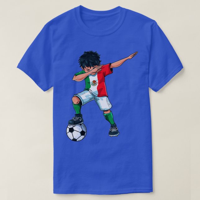T-shirt Dabbing Soccer Boy Mexique - Cadeau de football me (Design devant)
